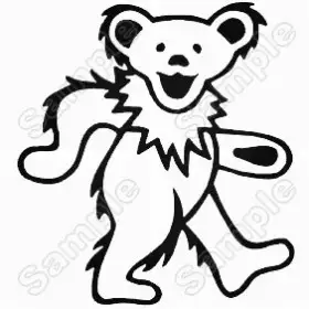 Grateful Dead Bear Iron On Transfer Vinyl HTV Grateful Dead Bear Iron On Transfer Vinyl HTV