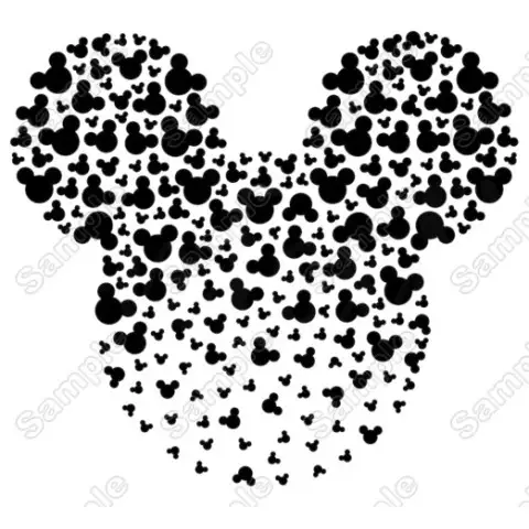 Mickey Mouse Head Iron On Transfer Vinyl HTV #3 Mickey Mouse Head Iron On Transfer Vinyl HTV #3