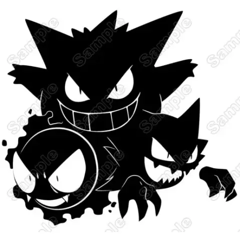 Pokemon Gengar Shirt Iron On Transfer Vinyl HTV #2