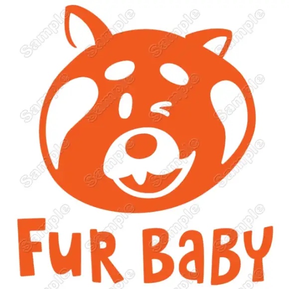 Turning Red Fur Baby Heat Iron on Transfer Vinyl HTV Turning Red Fur Baby Heat Iron on Transfer Vinyl HTV