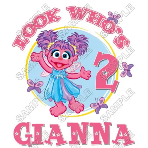 Abby Cadabby Birthday Personalized Custom T Shirt Iron on Transfer Decal #7 Abby Cadabby Birthday Personalized Custom T Shirt Iron on Transfer Decal #7