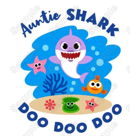 Baby Shark Family  Member  Custom  T Shirt Iron on Transfer