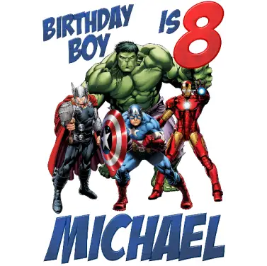 Avengers  Personalized Custom T Shirt Iron on Transfer Decal #1