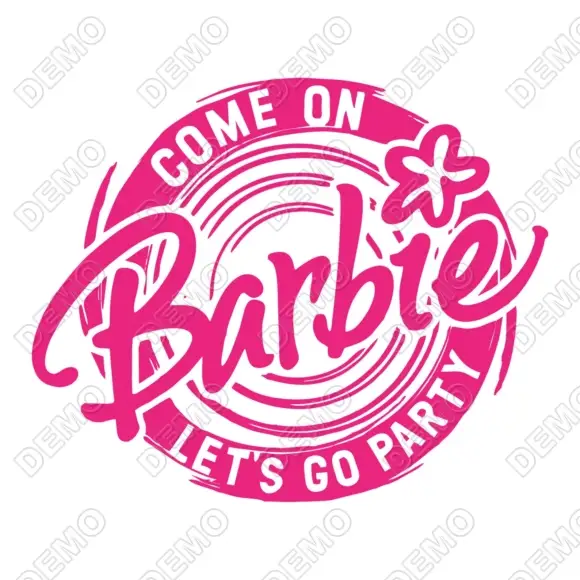 Barbie Lets Go Party T Shirt Iron on Transfer Decal #1 Barbie Lets Go Party T Shirt Iron on Transfer Decal #1
