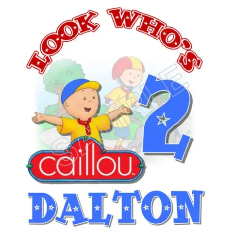Caillou Birthday Personalized Custom T Shirt Iron on Transfer Decal #81 Caillou Birthday Personalized Custom T Shirt Iron on Transfer Decal #81