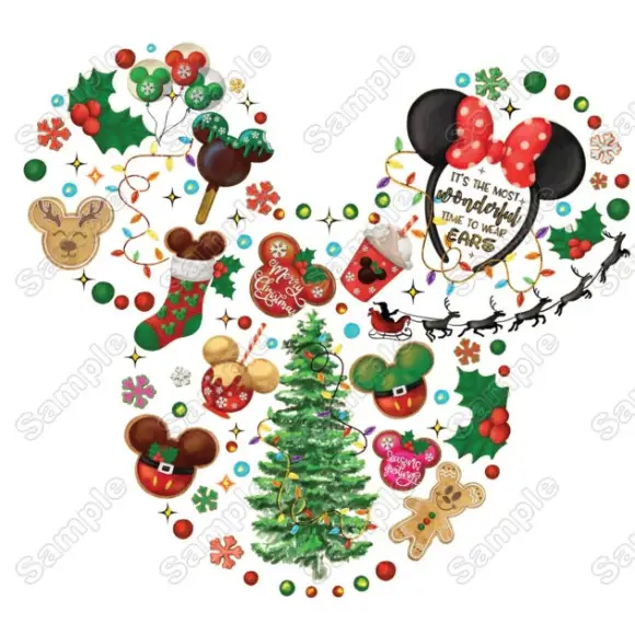 Christmas Disney World Minnie Mouse T Shirt Iron on Transfer Decal Christmas Disney World Minnie Mouse T Shirt Iron on Transfer Decal