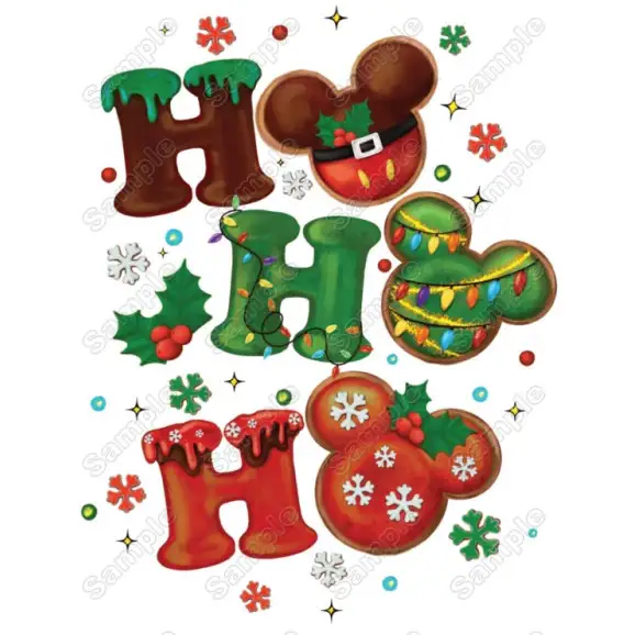 Christmas Disney World HO HO HO T Shirt Iron on Transfer Decal Christmas Disney World HO HO HO T Shirt Iron on Transfer Decal