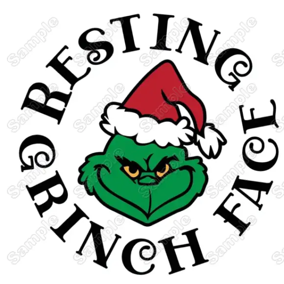 Grinch face Christmas T Shirt Iron on Transfer Decal Grinch face Christmas T Shirt Iron on Transfer Decal