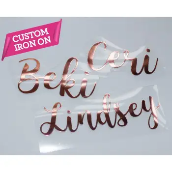 Custom Words Iron-On Transfer - personalized heat transfer vinyl decal - name, quote, one line or multi line