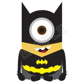 Despicable Me Minion Batman T Shirt Iron on Transfer  Decal  #57