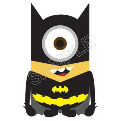 Despicable Me Minion Batman T Shirt Iron on Transfer  Decal  #57