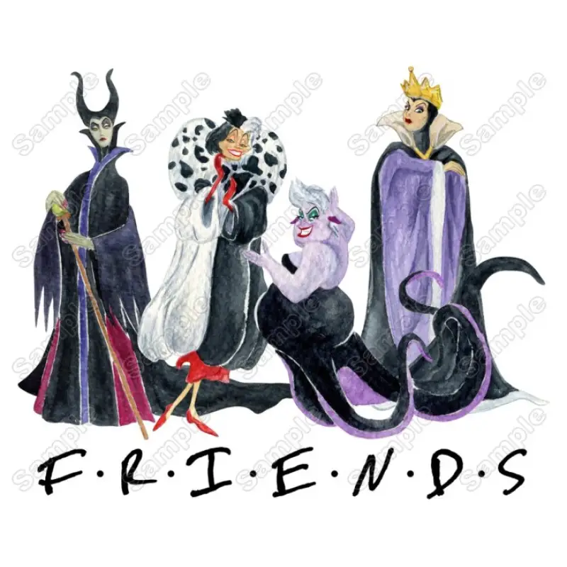 Disney Villains Heat Iron on Transfer Decal Disney Villains Heat Iron on Transfer Decal
