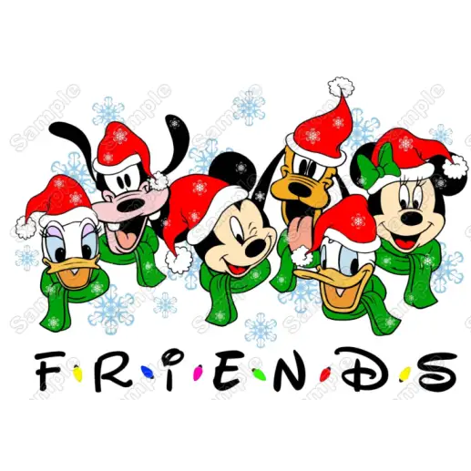 Christmas Disney Characters Mickey Mouse T Shirt Iron on Transfer Decal Christmas Disney Characters Mickey Mouse T Shirt Iron on Transfer Decal