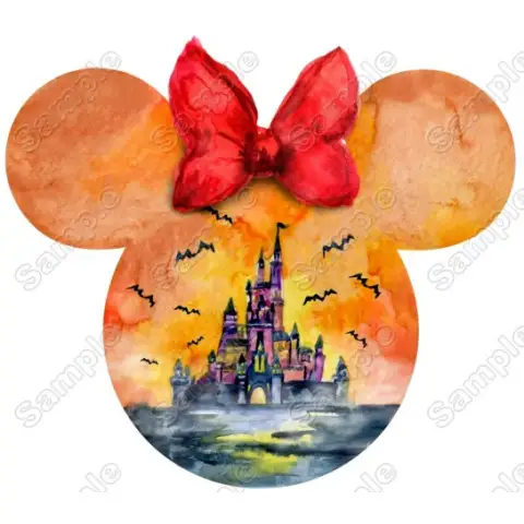 Disney Halloween Magic Kingdom Minnie Mouse Ears T shirt Iron on Transfer Disney Halloween Magic Kingdom Minnie Mouse Ears T shirt Iron on Transfer
