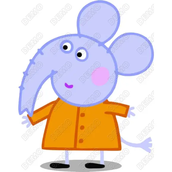 Emily Elephant Peppa T Shirt Iron on Transfer Decal Emily Elephant Peppa T Shirt Iron on Transfer Decal