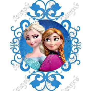 Frozen  Elsa and Anna T Shirt Iron on Transfer Decal #152
