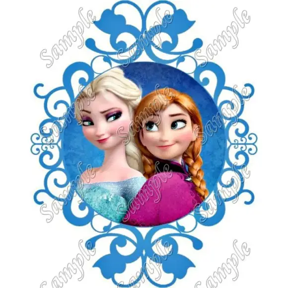 Frozen  Elsa and Anna T Shirt Iron on Transfer Decal #152