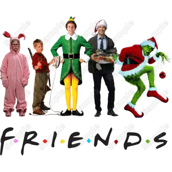 Friends Grinch Christmas T Shirt Iron on Transfer Decal #1 Friends Grinch Christmas T Shirt Iron on Transfer Decal #1