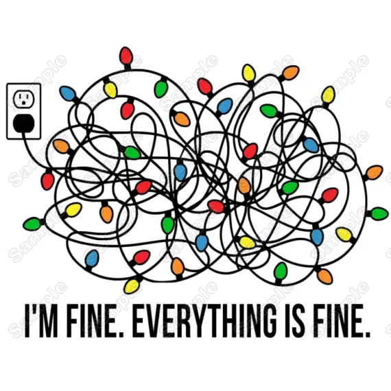 Christmas Im Fine T Shirt Iron on Transfer Decal Christmas Im Fine T Shirt Iron on Transfer Decal