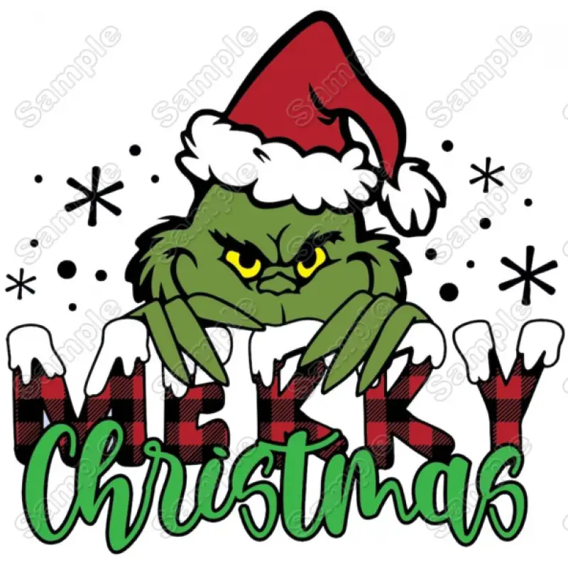 Grinch Christmas T Shirt Iron on Transfer Decal #2 Grinch Christmas T Shirt Iron on Transfer Decal #2