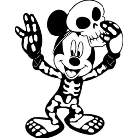 Halloween Mickey Mouse Skeleton Iron On Transfer Vinyl HTV Halloween Mickey Mouse Skeleton Iron On Transfer Vinyl HTV
