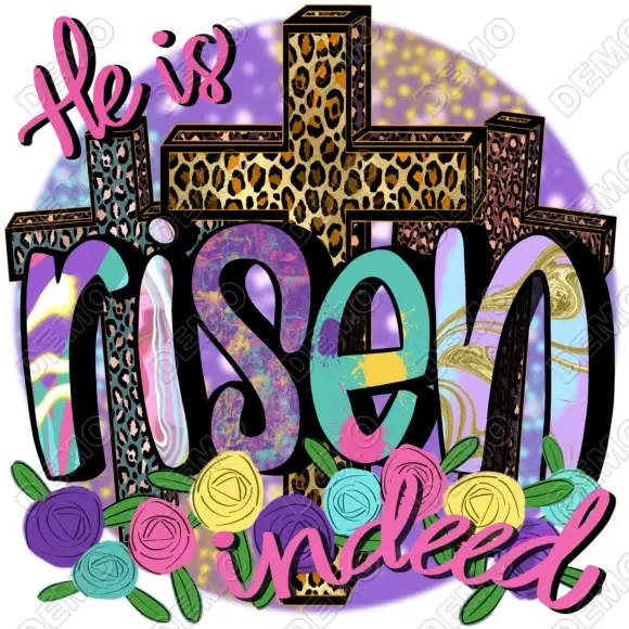 Easter He is Risen T Shirt Heat Iron on Transfer Decal Easter He is Risen T Shirt Heat Iron on Transfer Decal