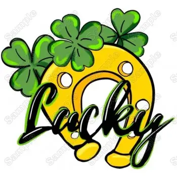 Saint Patrick's Day Lucky T Shirt Heat  Iron on Transfer Decal 