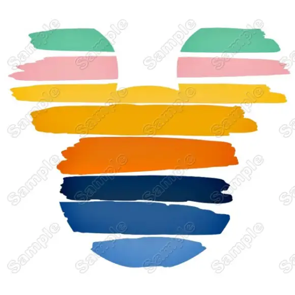 Mickey  Head Disney T Shirt Heat  Iron on Transfer Decal