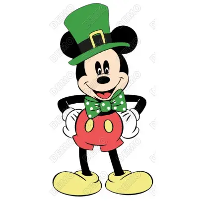 Mickey Mouse St. Patricks Lucky T Shirt Heat Iron on Transfer #1 Mickey Mouse St. Patricks Lucky T Shirt Heat Iron on Transfer #1