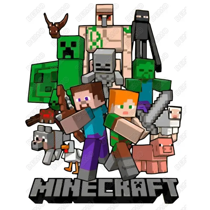 Minecraft T Shirt Iron on Transfer Minecraft T Shirt Iron on Transfer
