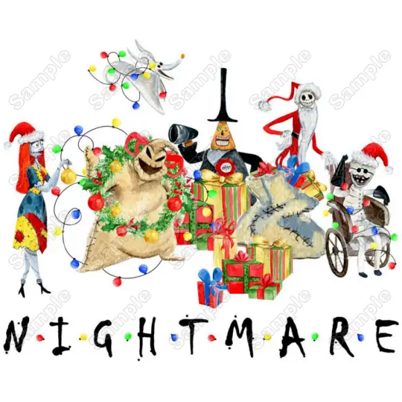 The Nightmare Before Christmas T Shirt Iron on Transfer Decal