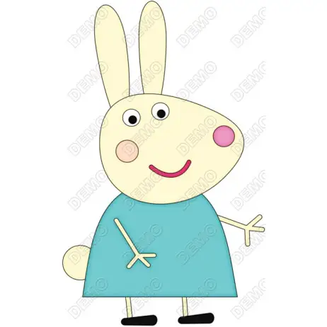 Rebecca Rabbit Peppa T Shirt Iron on Transfer Decal Rebecca Rabbit Peppa T Shirt Iron on Transfer Decal
