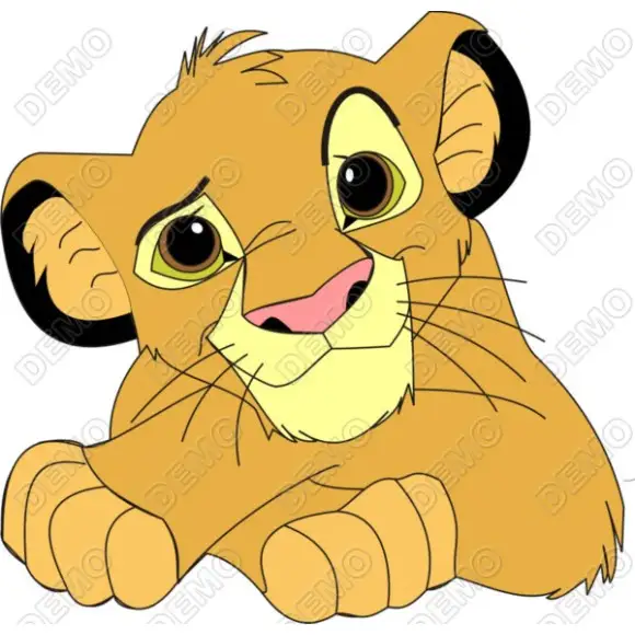 The Lion King  Simba  T Shirt Heat Iron on Transfer Decal #2