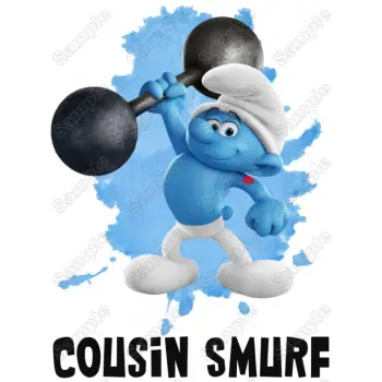 Smurf Cousin Family Member Birthday Custom T Shirt Iron on Transfer Decal by www.shopironons.com