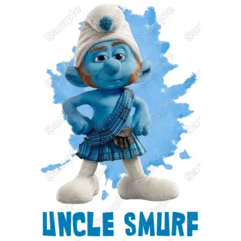 Smurf Uncle Family Member Birthday Custom T Shirt Iron on Transfer Decal by www.shopironons.com