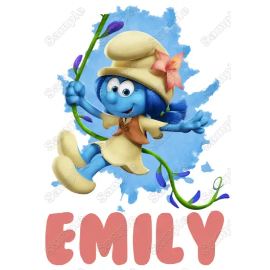 Smurf Lily Custom Name T Shirt Iron on Transfer Decal by www.shopironons.com Smurf Lily Custom Name T Shirt Iron on Transfer Decal by www.shopironons.com