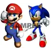 Sonic  and Mario  T Shirt Iron on Transfer Decal #22