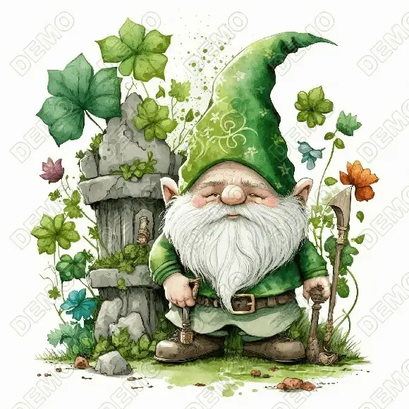 St Patrick Gnome T Shirt Heat Iron on Transfer Decal St Patrick Gnome T Shirt Heat Iron on Transfer Decal