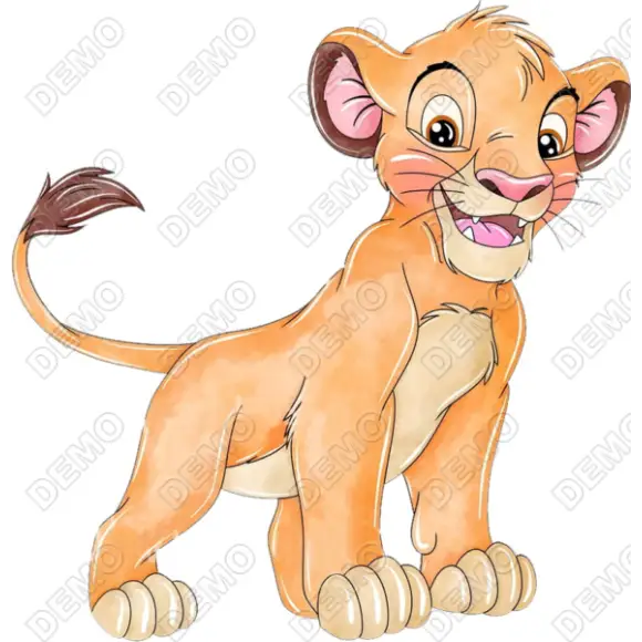 The Lion King Simba T Shirt Heat Iron on Transfer Decal #1 The Lion King Simba T Shirt Heat Iron on Transfer Decal #1