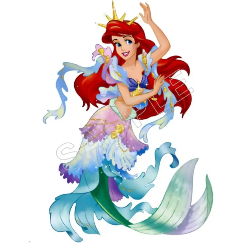 The Little Mermaid Ariel T Shirt Iron on Transfer Decal #2 The Little Mermaid Ariel T Shirt Iron on Transfer Decal #2