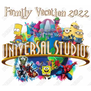 Universal Studios  T Shirt Heat Iron on Transfer 