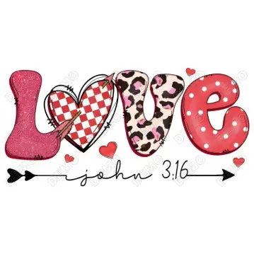 Valentines Love T Shirt Heat Iron on Transfer #2 Valentines Love T Shirt Heat Iron on Transfer #2