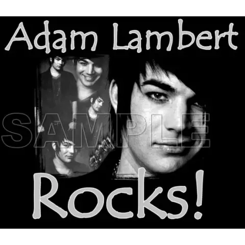 Adam Lambert T Shirt Iron on Transfer Decal #1 Adam Lambert T Shirt Iron on Transfer Decal #1