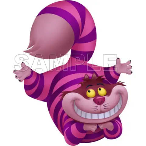 Alice in Wonderland Cheshire Cat T Shirt Iron on Transfer Decal #3 Alice in Wonderland Cheshire Cat T Shirt Iron on Transfer Decal #3