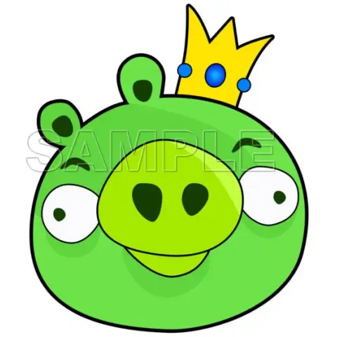 Angry Birds King Pig T Shirt Iron on Transfer Decal #10 Angry Birds King Pig T Shirt Iron on Transfer Decal #10