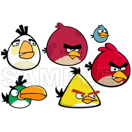 Angry Birds T Shirt Iron on Transfer Decal #2 Angry Birds T Shirt Iron on Transfer Decal #2