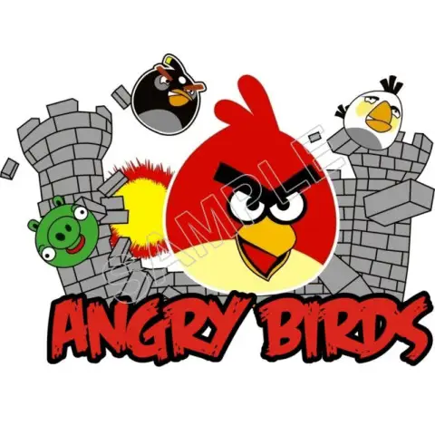 Angry Birds T Shirt Iron on Transfer Decal #77 Angry Birds T Shirt Iron on Transfer Decal #77