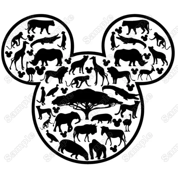 Disneys Animal Kingdom Mickey Mouse Iron On Transfer Vinyl HTV Disneys Animal Kingdom Mickey Mouse Iron On Transfer Vinyl HTV