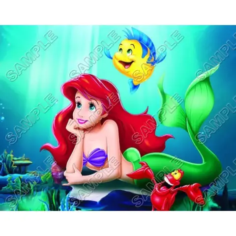 Ariel The Little Mermaid T Shirt Iron on Transfer Decal #31 Ariel The Little Mermaid T Shirt Iron on Transfer Decal #31