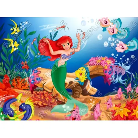Ariel The Little Mermaid T Shirt Iron on Transfer Decal #32